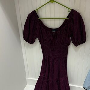 GAP Women's Long Sleeve Dress in Deep Purple